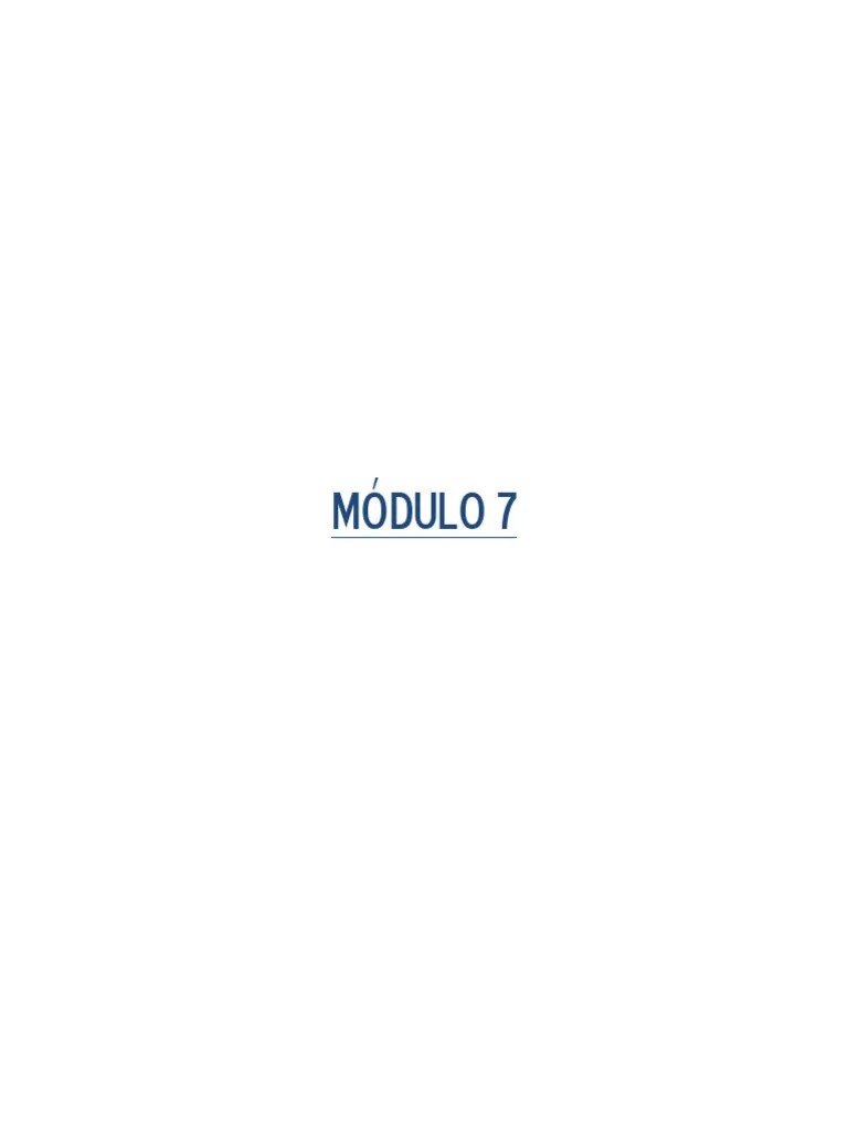 Modulo 7 | PDF