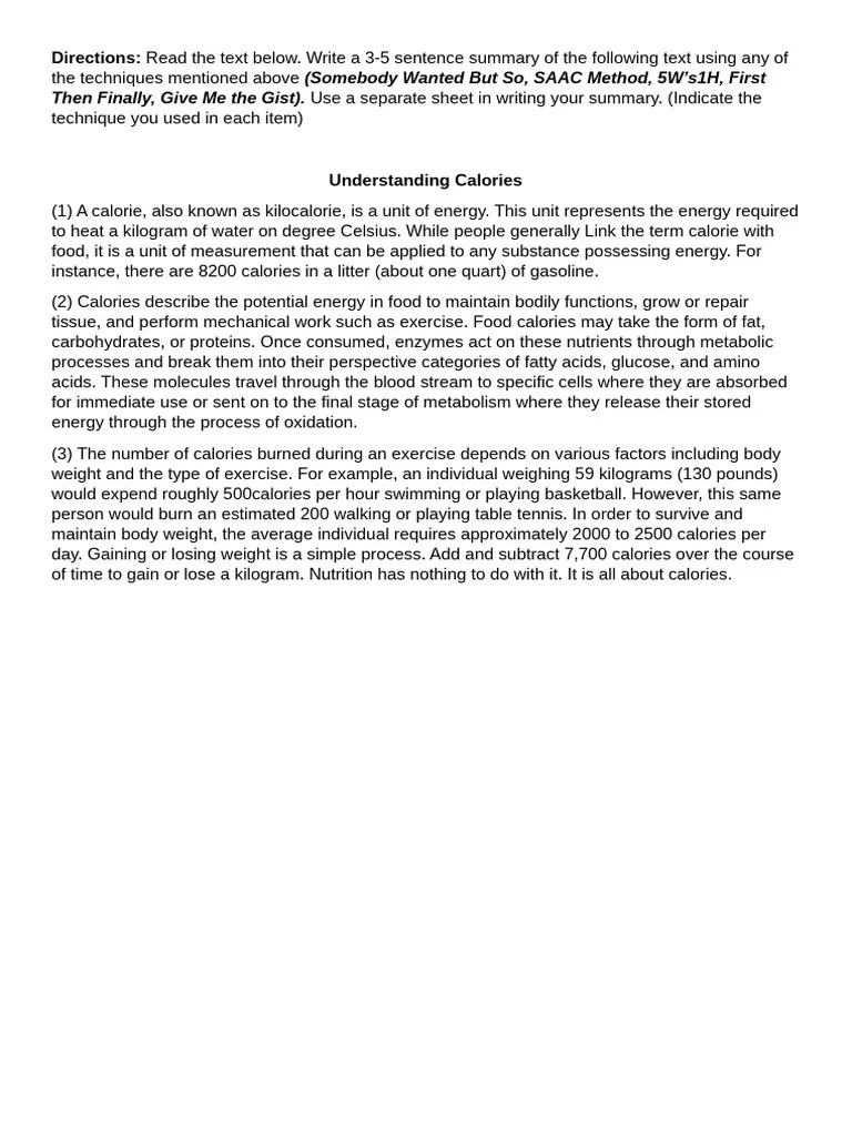 Activity For Summarizing Techniques | PDF