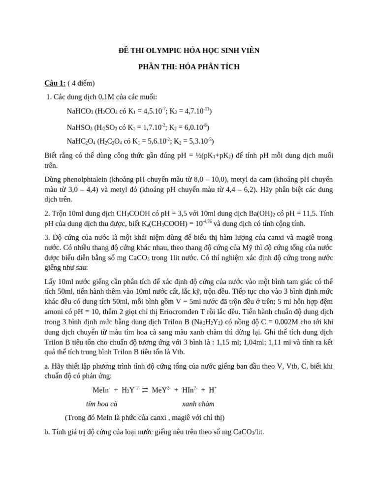 Phan Tich - De - Dap An Olimpic SV Phan Tich | PDF