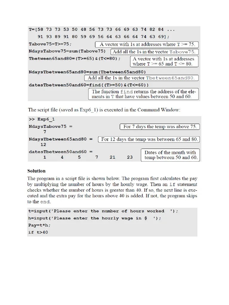 Matlab-exercises-solutions | PDF