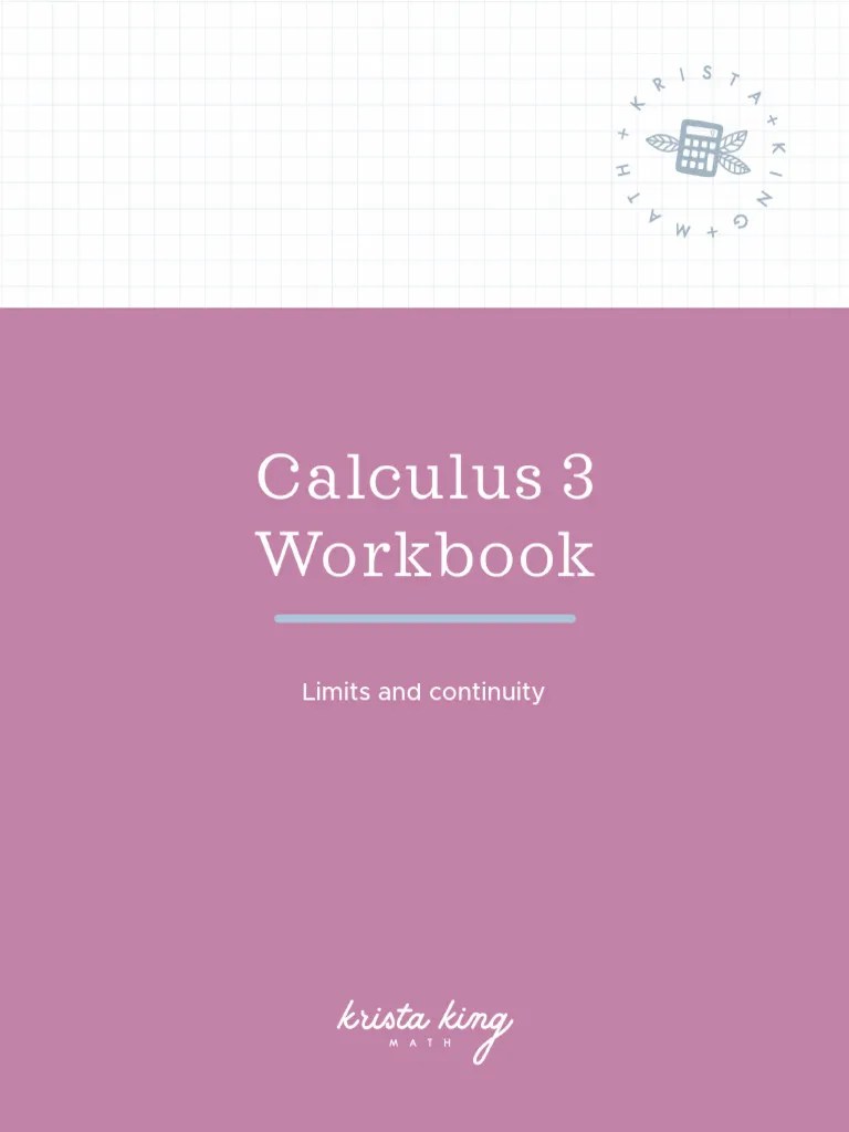Workbook.limits+and+continuity | PDF | Complex Analysis | Mathematical ...
