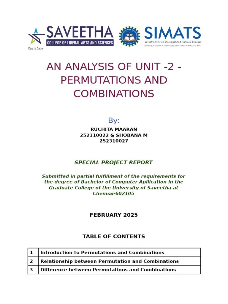 Permutations And Combinations | PDF | Combinatorics | Permutation