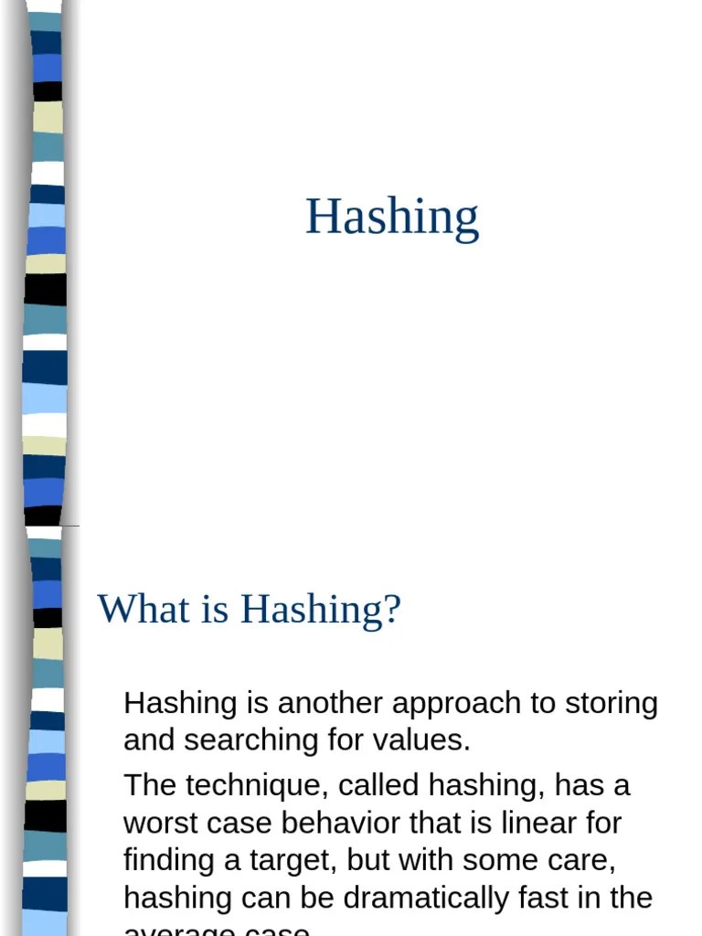 Hashing | PDF | Algorithms And Data Structures | Algorithms