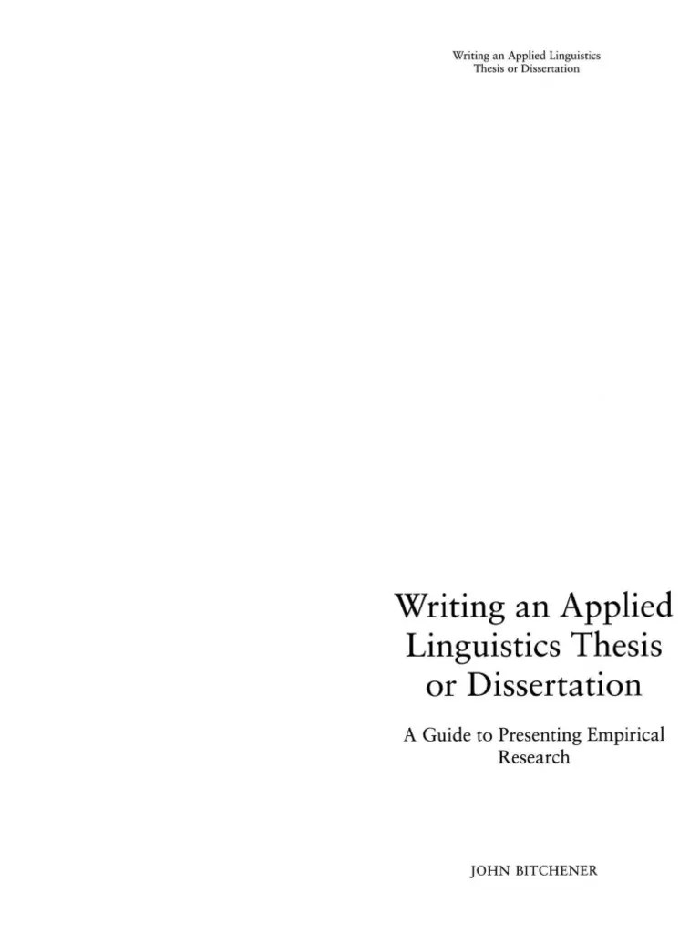Writing An Applied Linguistics Thesis Or Dissertation (1)_compressed (1 ...