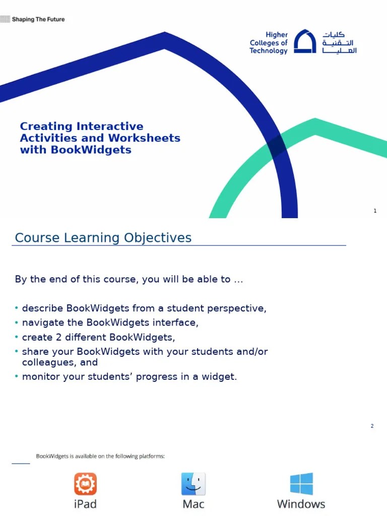 Creating Interactive Activities And Worksheets In Bookwidgets V2 Pdf