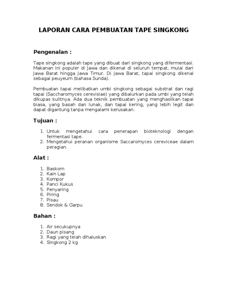 Laporan Praktikum Mikrobiologi Fermentasi Generasi Biologi Ciri-ciri utama bioteknologi adalah adnya benda biologi berupa benda mikro organisme tumbuhan atau hewan adanya pendayagunaan secara teknologi dan industri dan.