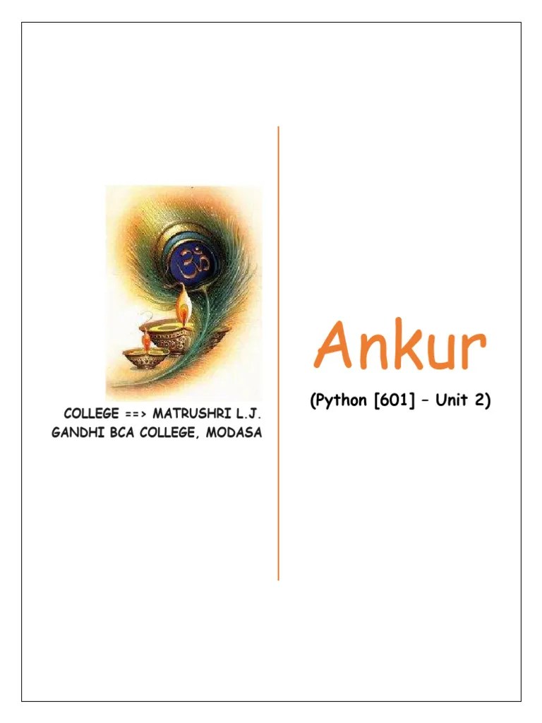 Python Unit 2 | PDF | Control Flow | Computer Programming