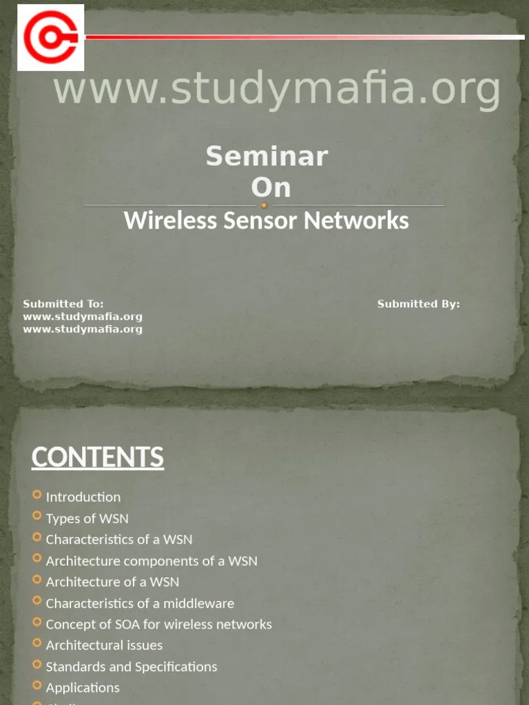 Wireless Sensor Network | PDF | Wireless Sensor Network | Computer Network