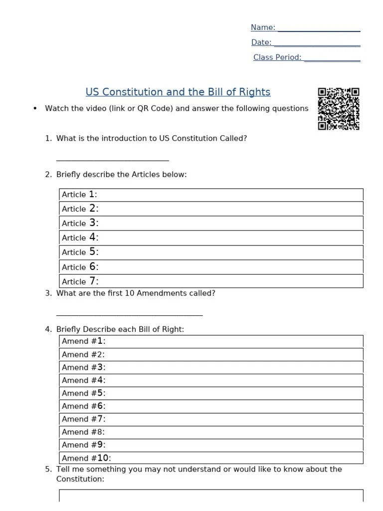 Constitution Videos And Handout Pdf