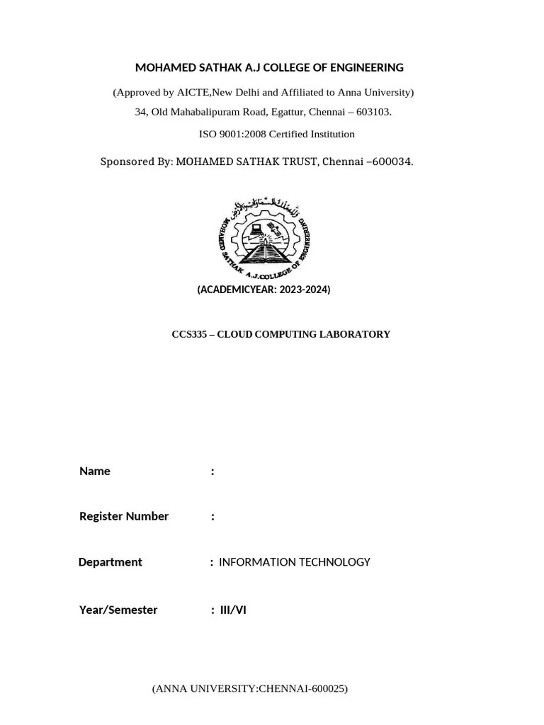 Ccs335 Cloud Computing Lab Mannual | PDF | Apache Hadoop | Computer File