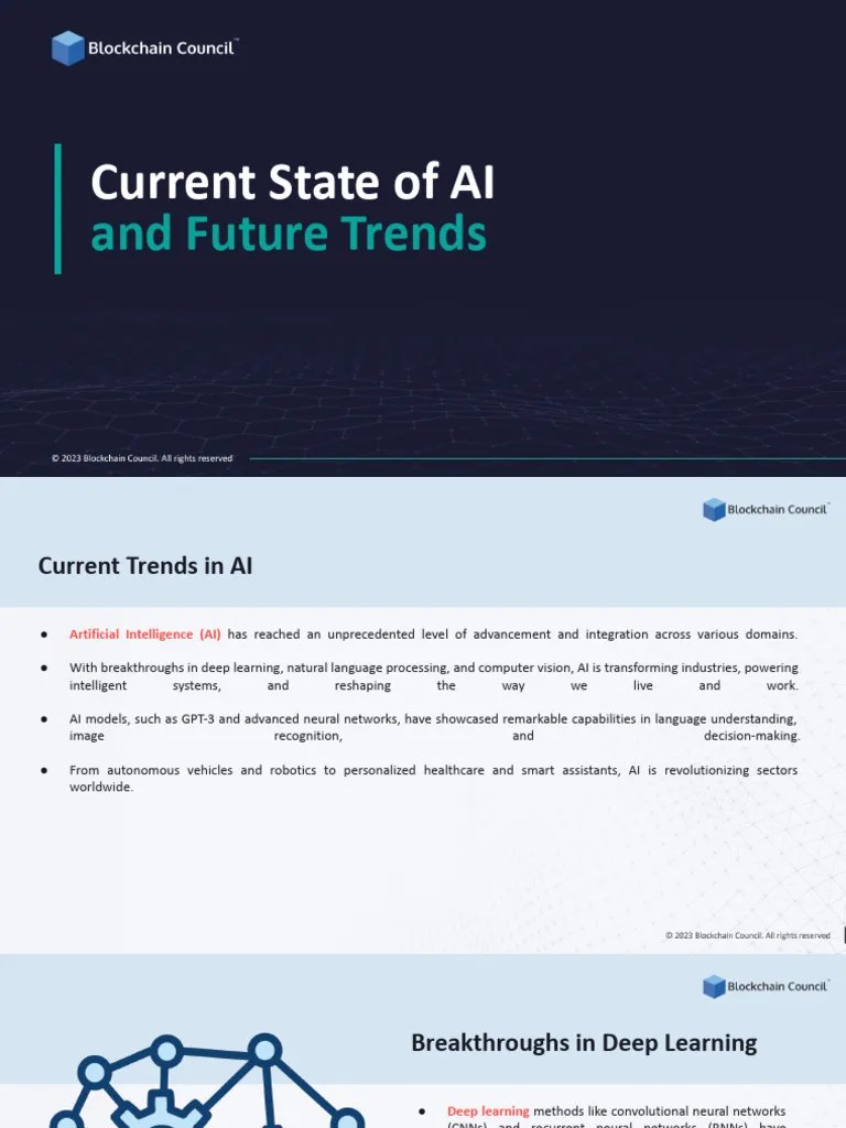 1 3 Current State Of Ai And Future Trends Pdf Artificial