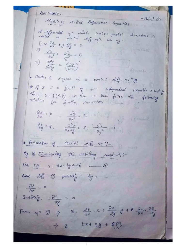 Partial Differential Equation | PDF