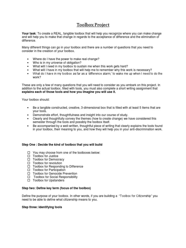 Toolbox Project | Download Free PDF | Goal | Cognitive Science