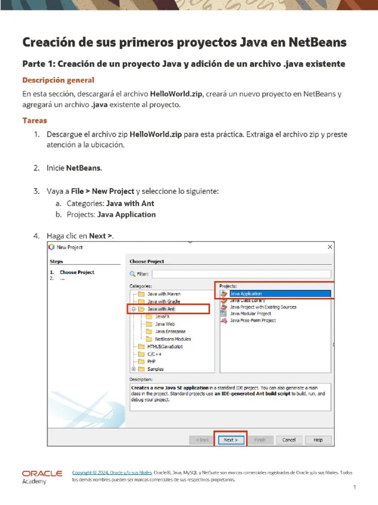 Cree Su Primer Programa Java En NetBeans | PDF