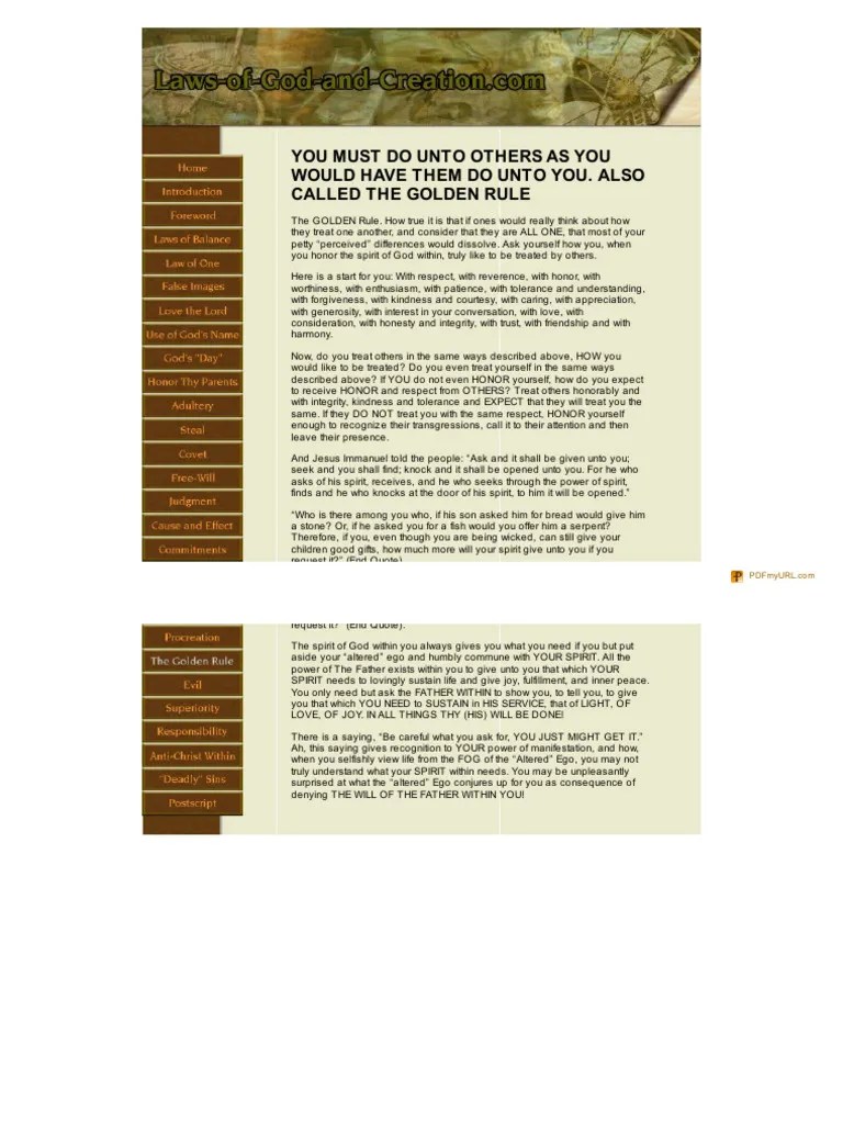 The Golden Rule | PDF | Golden Rule | Religious Belief And Doctrine
