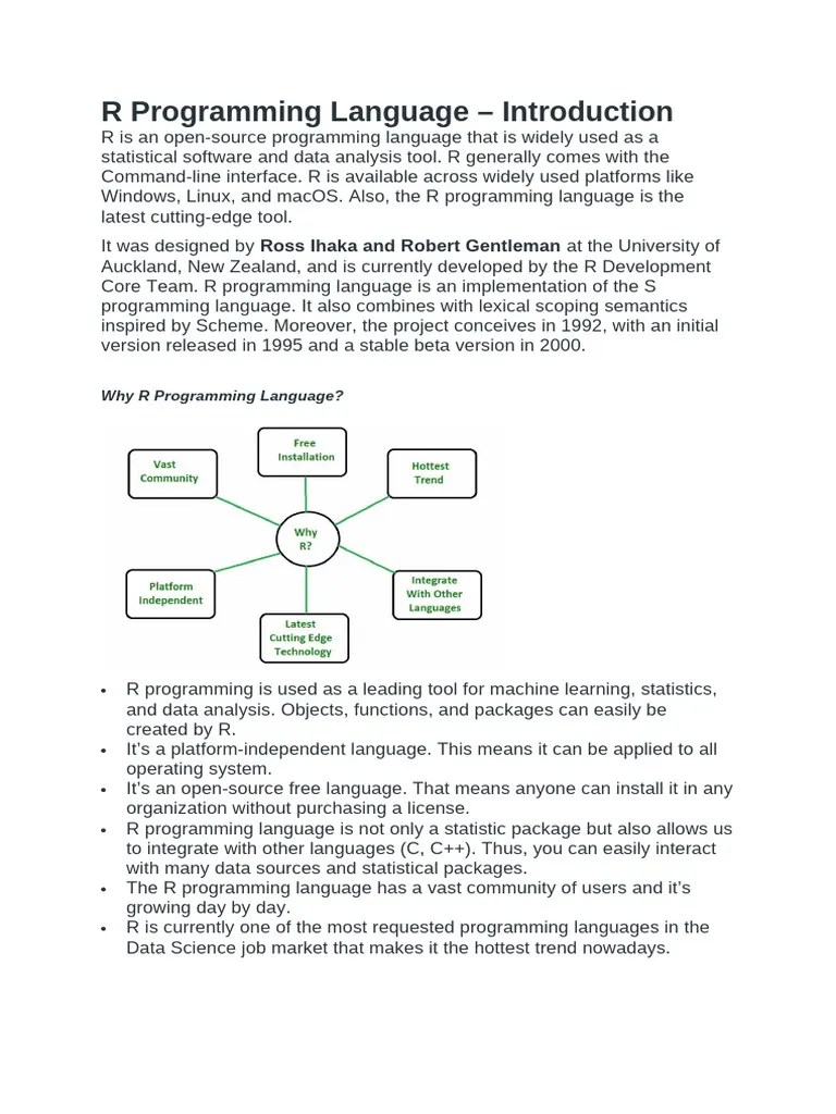 R Programming Language Unit01 | PDF | R (Programming Language) | Data Type