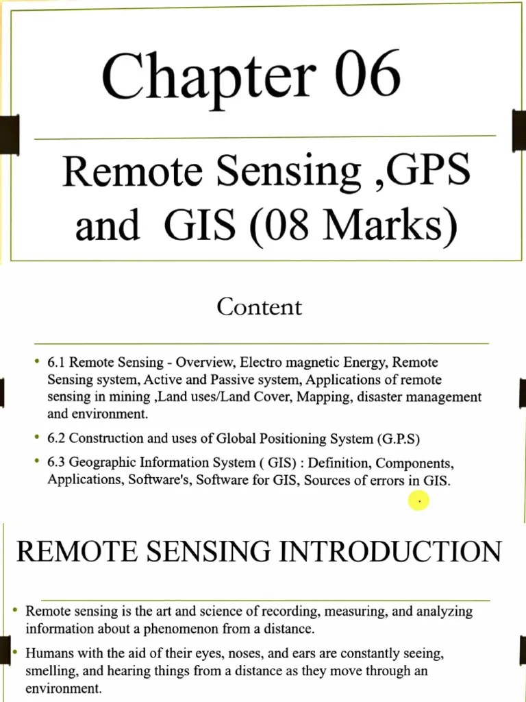 Remote Sensing Part 1 | PDF