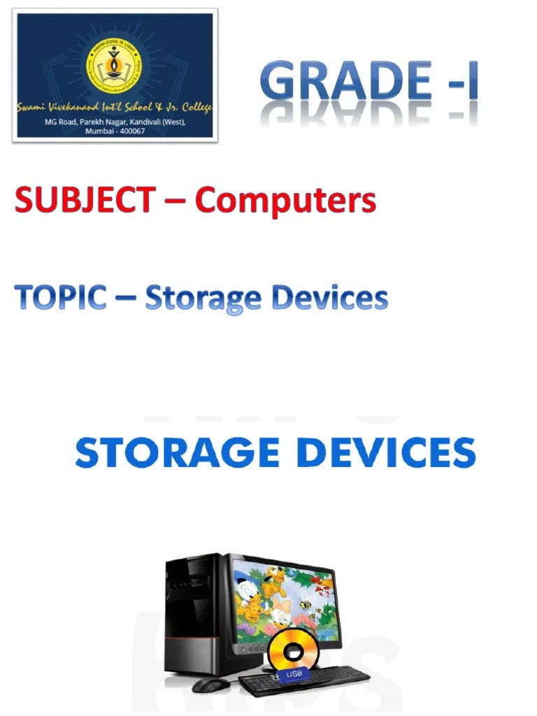 Computer Grade 1 Storage Devices Session 2 Pdf Of Pdf