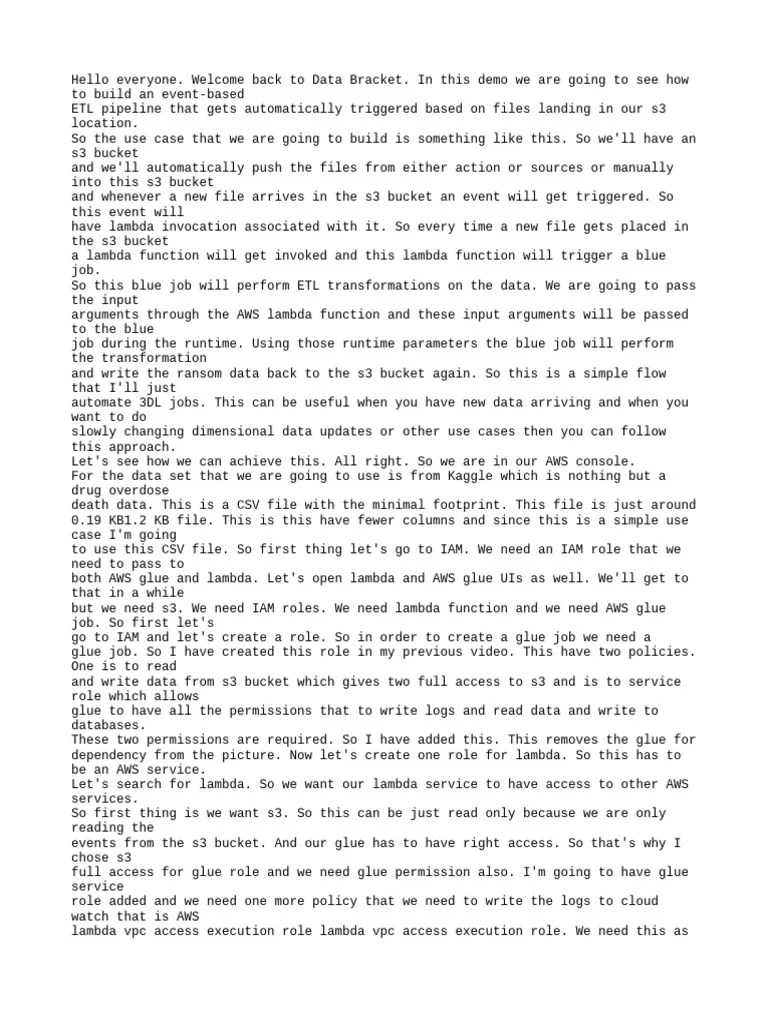 How To Automate Event-based End-to-End ETL Pipeline Using AWS Glue ...