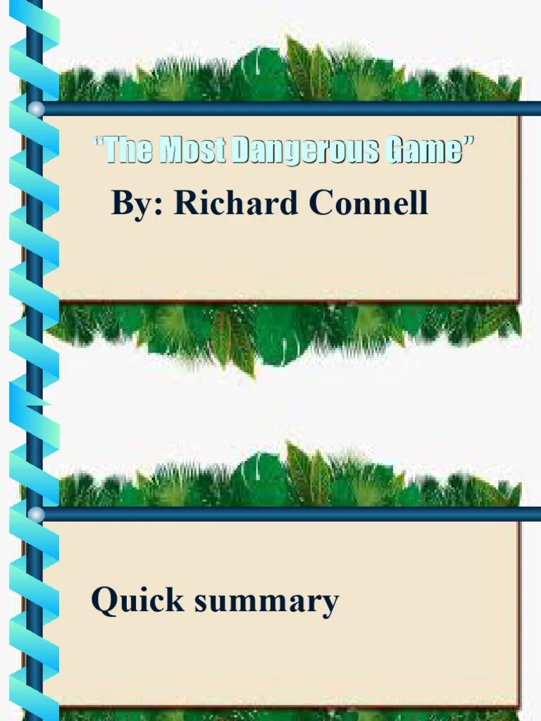 Teacher's_The_Most_Dangerous_Game_Literary_Elements_Map_Answers_and_Teaching | PDF