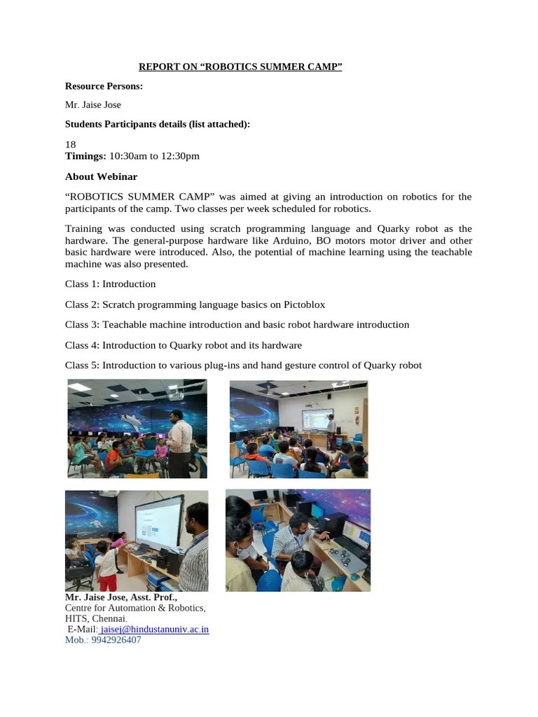 Summer Camp Pdf