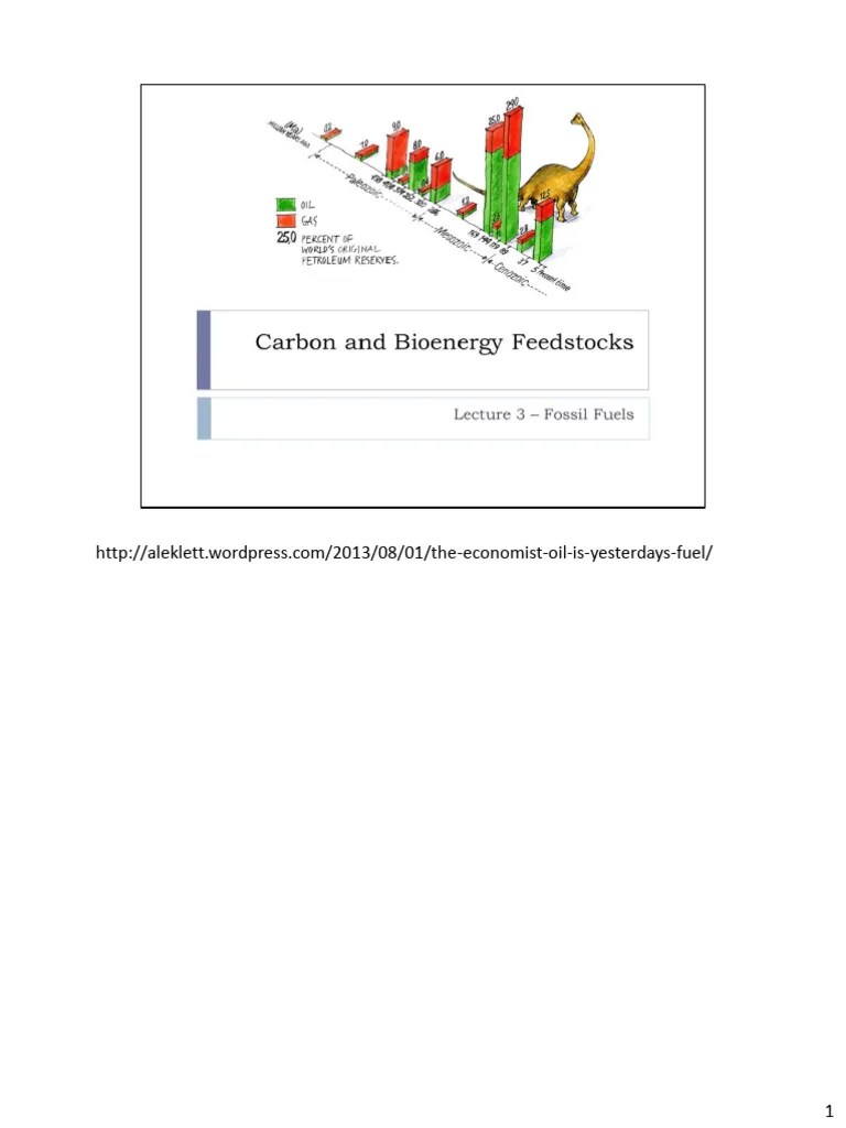 Lecture 3 - Fossil Fuels Notes | PDF | Carbon Dioxide | Coal