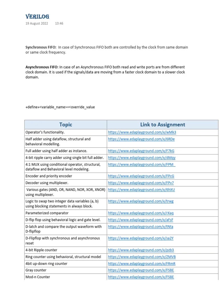Verilog Notes | PDF | Electronic Design | Digital Electronics
