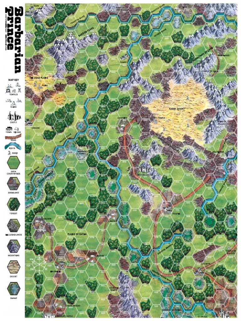 Barbarian Prince 42 Map Full Size V1 3 PDF 1