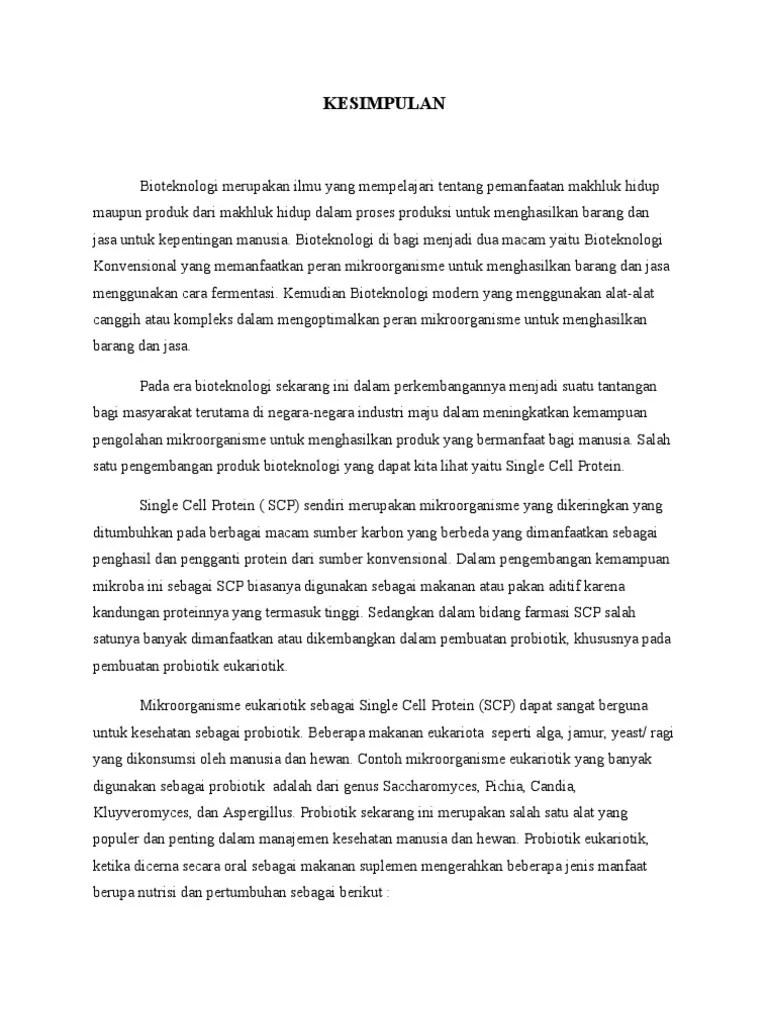 KESIMPULAN Biotek Makalah Febrian | PDF