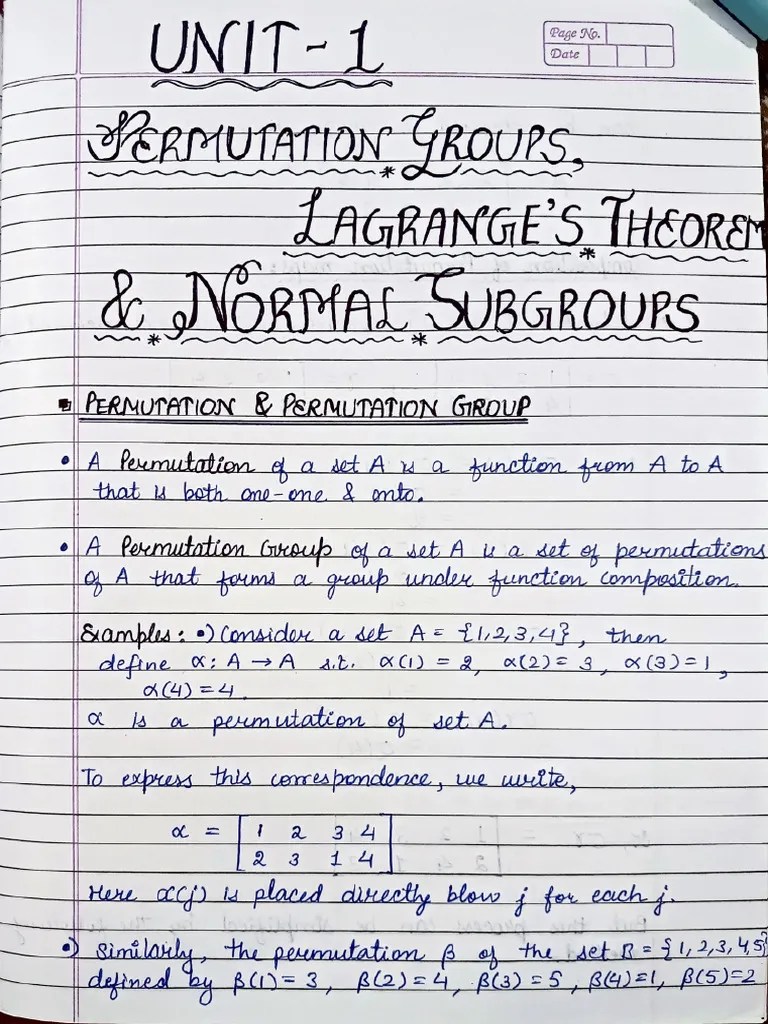 GROUP THEORY NOTES-I | PDF