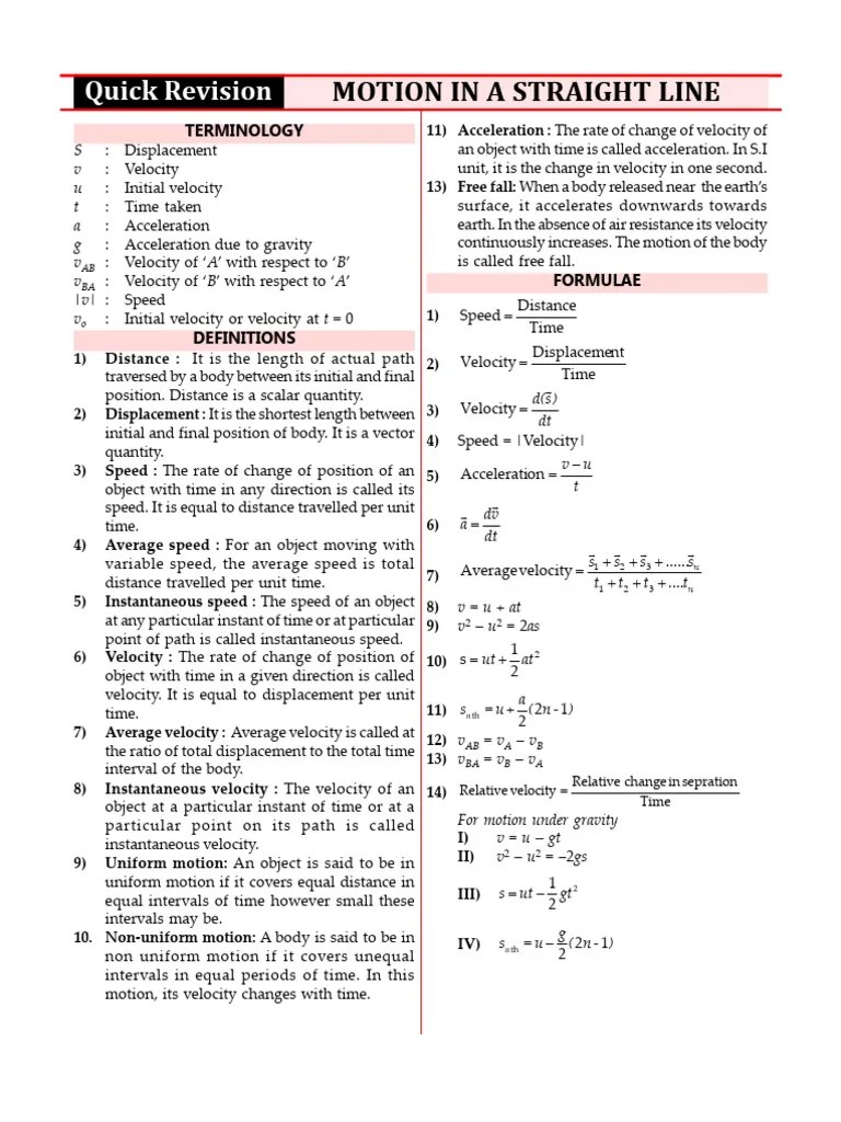 Kinematics 1d | PDF | Velocity | Acceleration