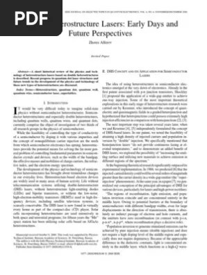 Double Hetero Structure Lasers Nov 2000 Heterojunction