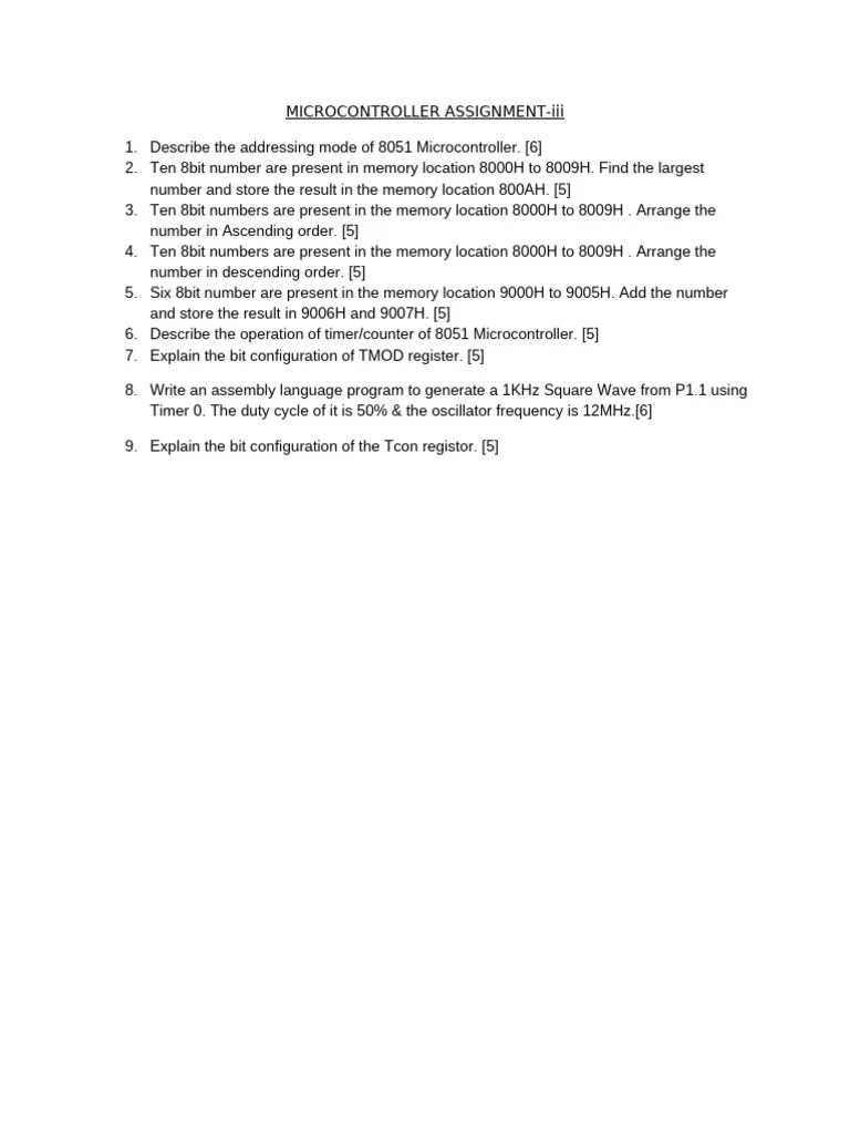 Microcontroller Assignment 3 | PDF