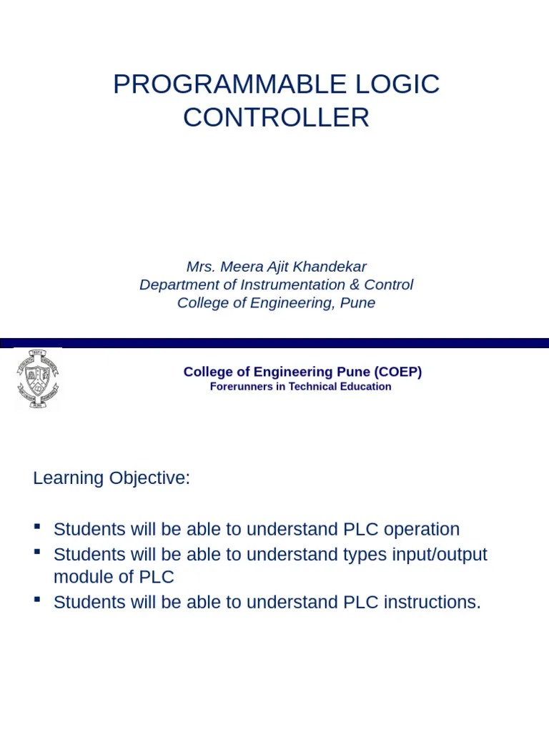 Programmable Logic Controller | PDF | Programmable Logic Controller ...
