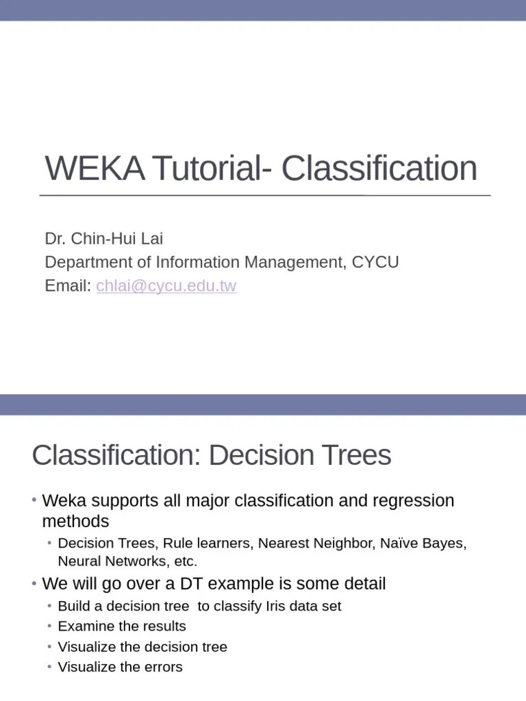 02 WEKA Tutorial - Classification | PDF