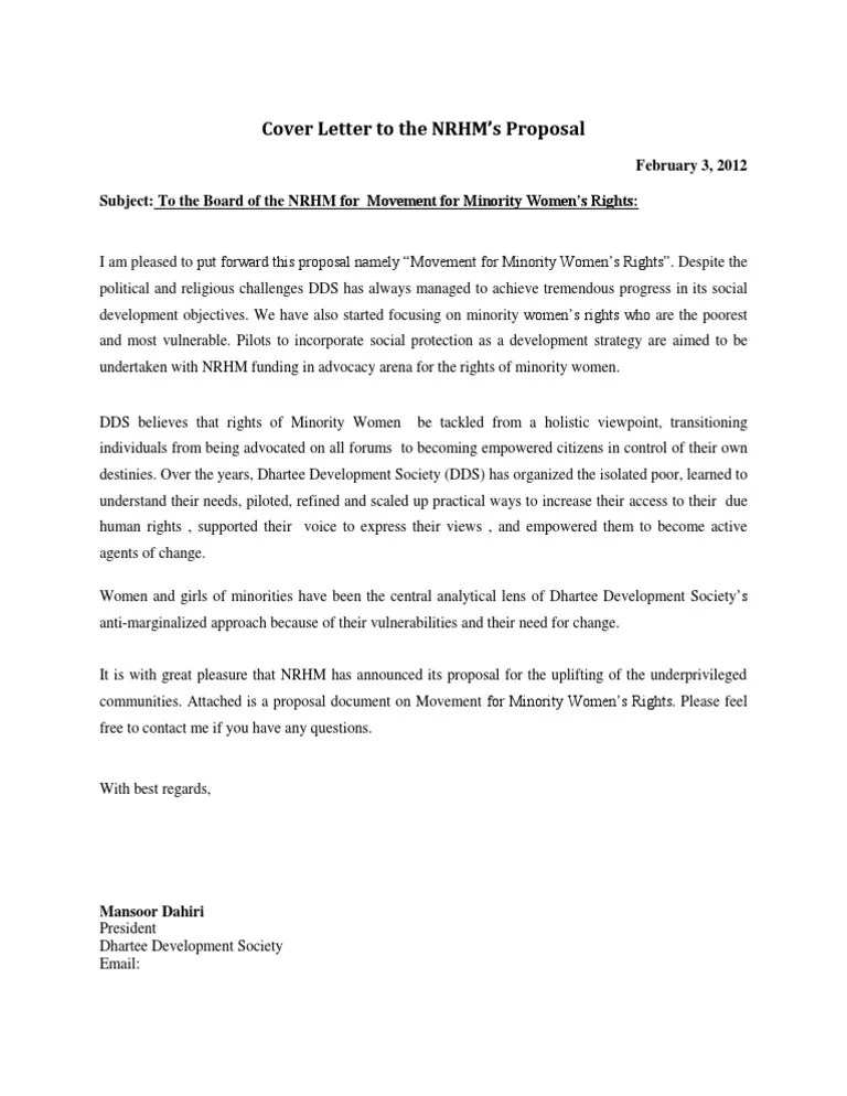 Here are some of the best cover letter examples, including one submitted to us at hubspot. Cover Letter For Minority Women Rights Pdf Women S Rights Discrimination Race Relations