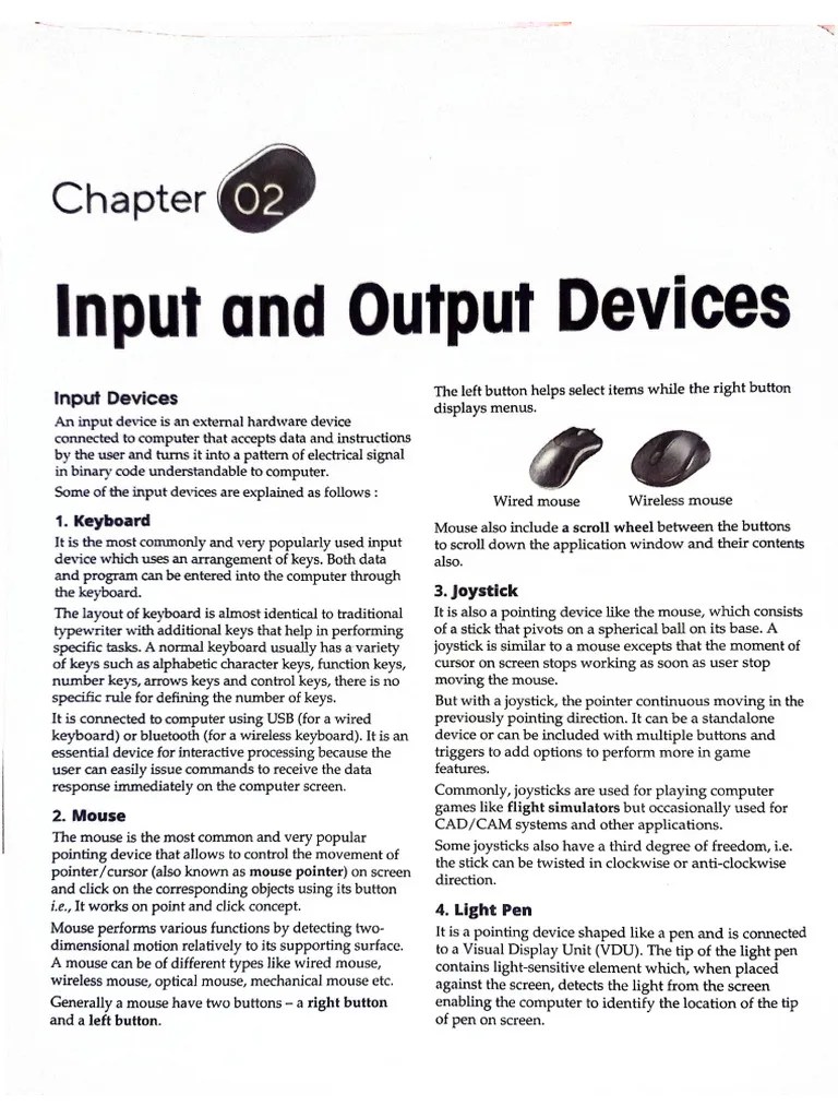 2.input And Output Device | PDF