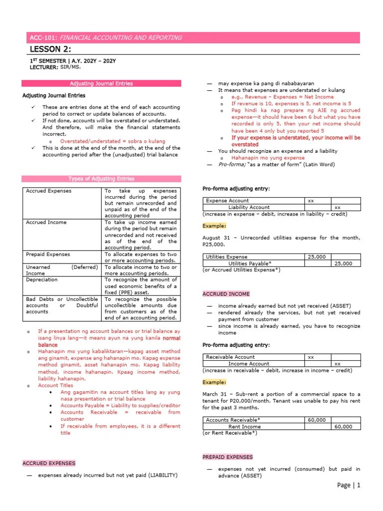 FAR - Adjusting Journal Entries | PDF | Depreciation | Debits And Credits