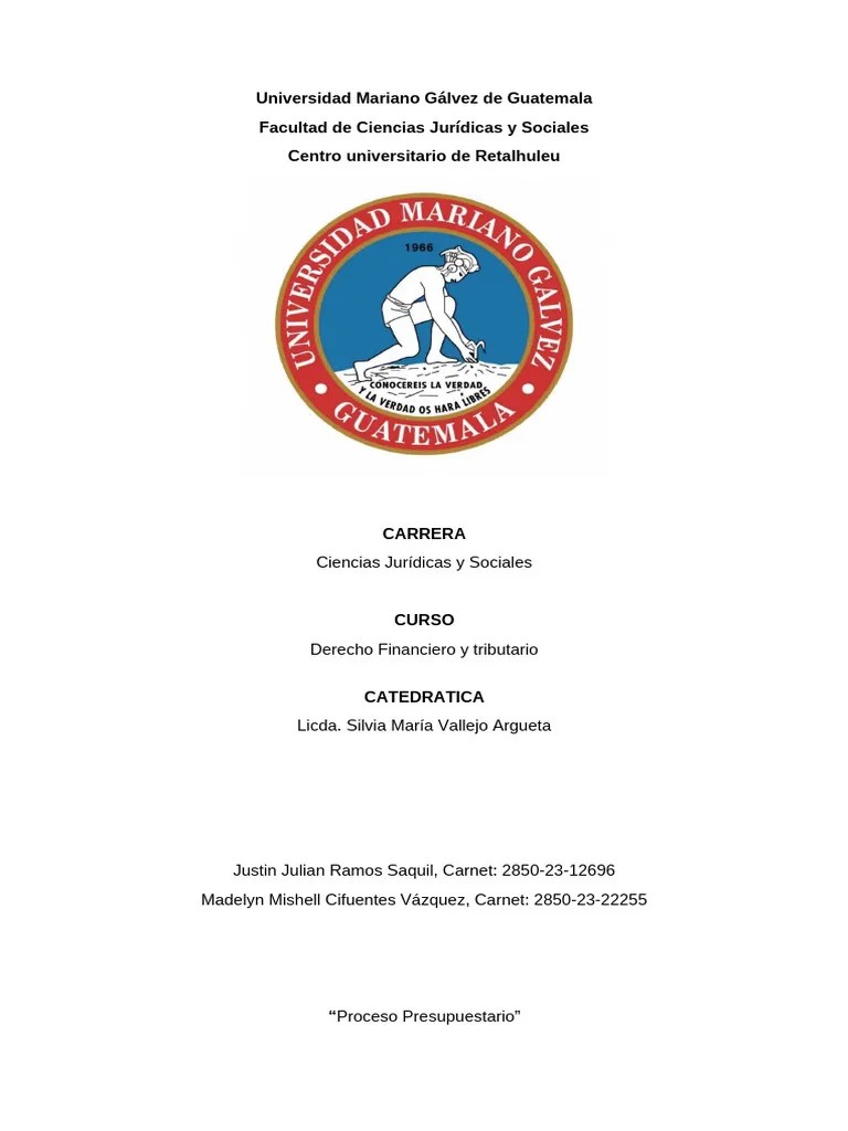 Proceso Presupuestario | PDF | Presupuesto | Guatemala
