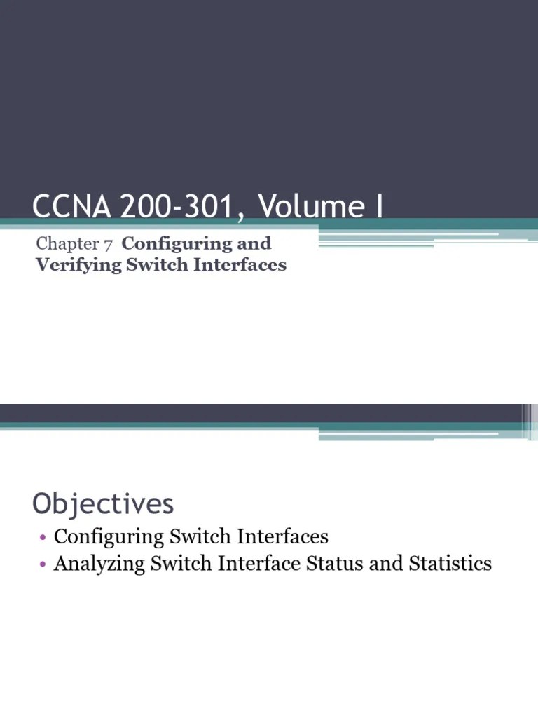 Configuring And Verifying Switch Interfaces | PDF