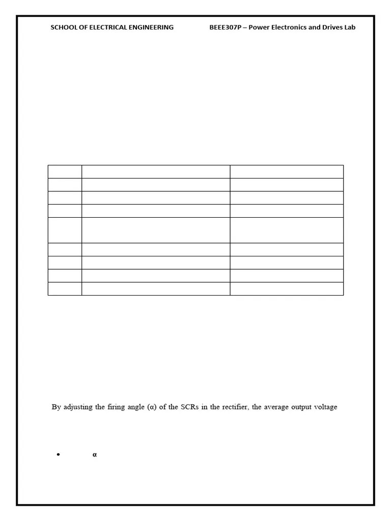 Single Phase Fully Controlled Converter With R And RL Load Experiment | PDF | Power Electronics ...