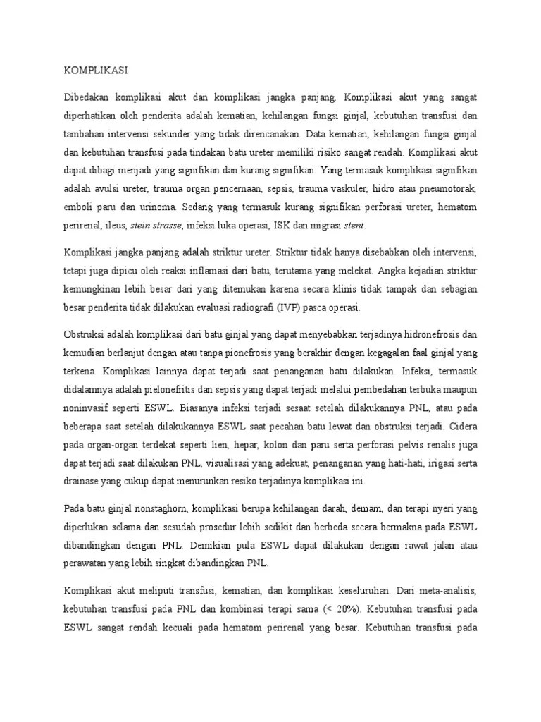 KOMPLIKASI Batu Ginjal | PDF