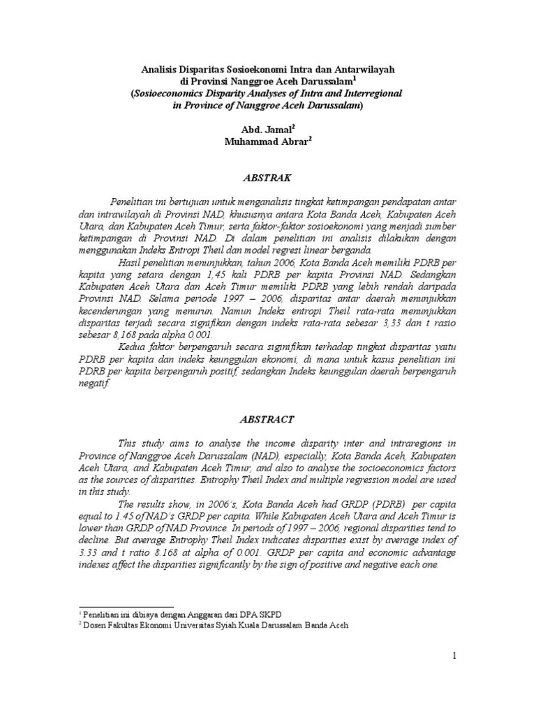 Disparitas Regional | PDF