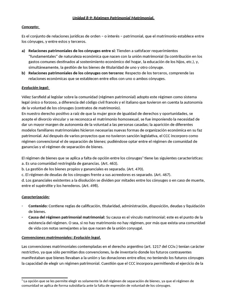 Regimen Patrimonial Matrimonial | PDF | Donación | Matrimonio