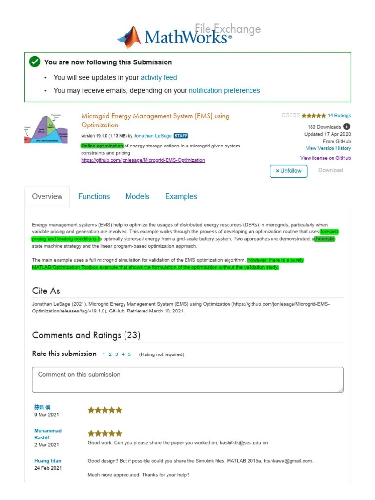 Microgrid Energy Management System (EMS) Using Optimization - File ...