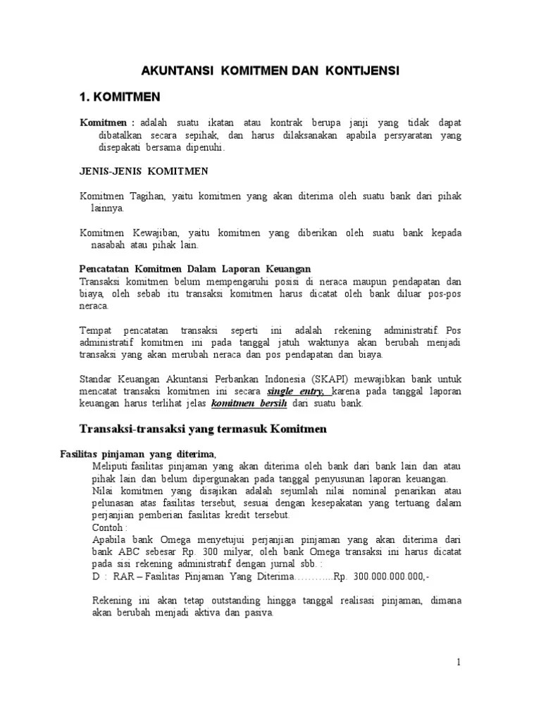Akuntansi Komitmen Dan Kontijensi | PDF