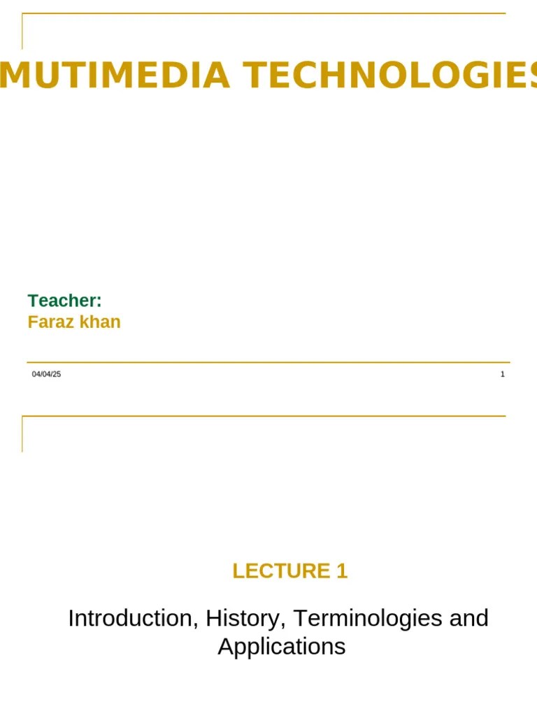Week1-lecture-1 (1) | PDF | Multimedia | Video