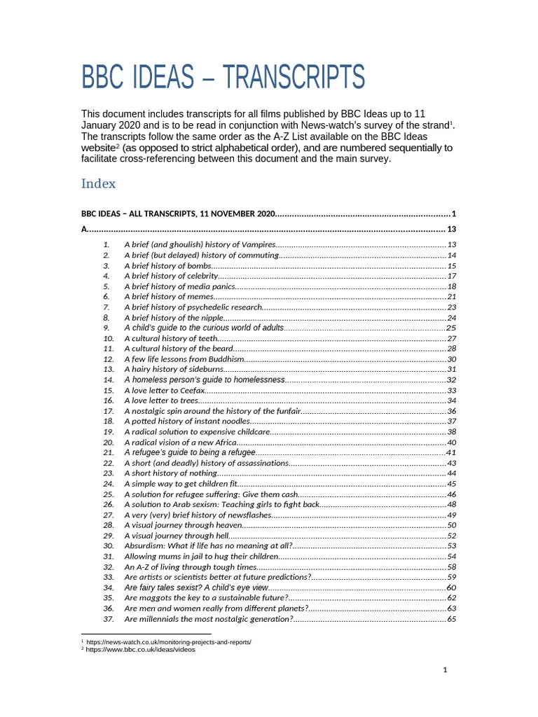 BBC Ideas Transcripts | PDF | Artificial Intelligence | Intelligence (AI) & Semantics