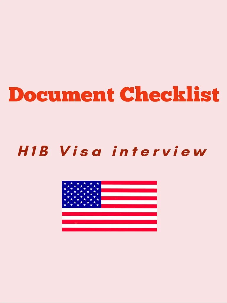 H1B Visa Interview - Document Checklist | PDF