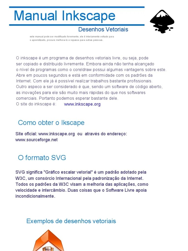 Manual Do Inkscape | PDF | Informática | Programas